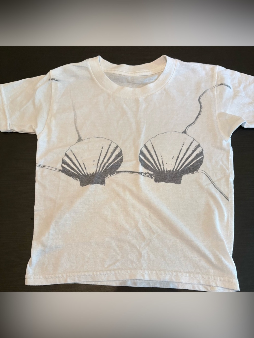 Sea Shell Printed Funny Mermaid Beach Holiday Sun Women's T-Shirt XXS
